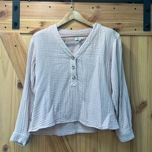 Madewell Pink Lightspun Evert Top - size Small